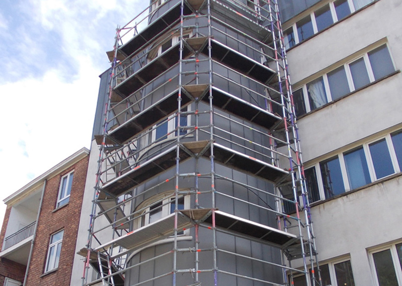 Bardage zinc à joint debout quartz Woluwe-Saint-Pierre